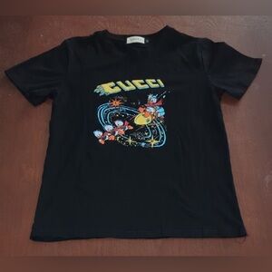 Gucci x Disney Kids Black Graphic T-Shirt